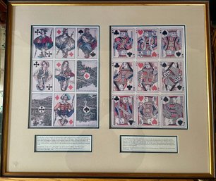 Wonderful Large Framed Prints Of Antique Playing Cards