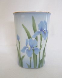 Vintage Otagiri Elizabeth King Brownd Iris Oval Vase.