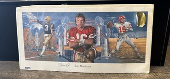 Joe Montana Hand Signed Lithograph - Licensed By The NFL & By Joe Montana From MC Collectibles       WA-b- LP