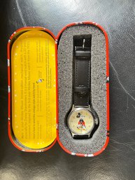 Mickey Mouse Limited Edition Heirloom Watch With Case And C.O.A.