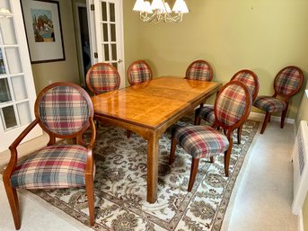 Beautiful Ethan Allen Plaid Upholstered Chairs