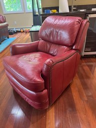 Hancock & Moore (north Carolina) High Quality Red Leather Recliner