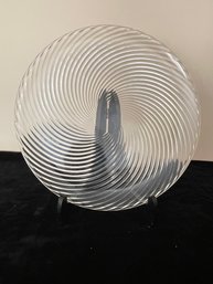 Vintges Swirl Crystal Serving Tray