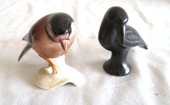 2 Bird Figures Hummel Black Stone