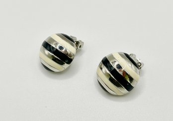 Vintage Silvertone Clip-on Earrings