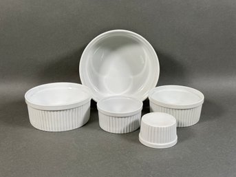 A Set Of Nesting Ceramic Souffle Dishes