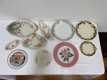 Various Pieces Of Vintage China Limoges Bavaria Belleek