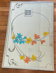 Paint Decorated Floral Mirror