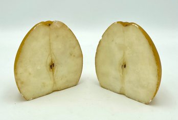 Vintage Italian Alabaster Apple Bookends