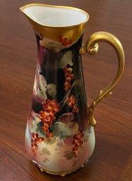 Antique Limoges T & V Hand Painted French Pitcher