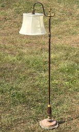 An Antique Marble And Bronze Floor Lamp