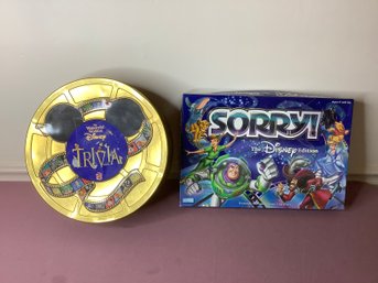 DISNEY TRIVIA AND SORRY GAME LOT