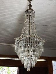 Fantastic Vintage Multi Tier Crystal Chandelier - Beautiful Piece - Almost Three Feet High - Beautiful Fixture