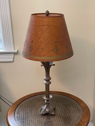 Vintage Table Lamp With Paper Empire Shade