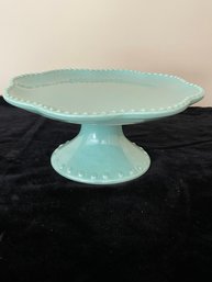 Turquoise Pedestal Cake Stand