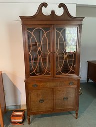 Vintage Mahogany China Cabinet.