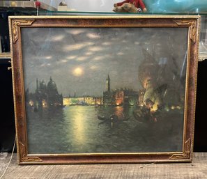 Vintage Venice Framed Print Barbu.       WA-B