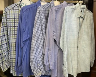 Five XL Button Down Shirts- Brooks Brothers Regent, DKNY, City Of London, Tricots St Raphael And Martin & Osa