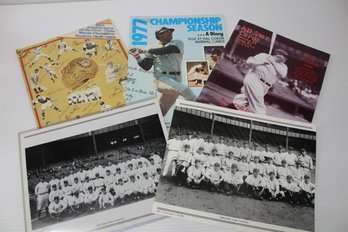 Mixed Vintage N. Y. Yankees With 1977 Diary, 1978 Scorecard, All Star Cards & 1923 & 1927 Team Pictures