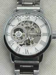 Sleek Men's MG ORKINA MEN'S SKELETAL MECHANICAL WRISTWATCH- Originally $155-