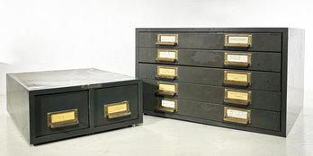 A Pair Vintage Of Steelmaster Document Drawer Units