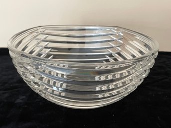 Deep Cut Crystal Centerpiece Bowl