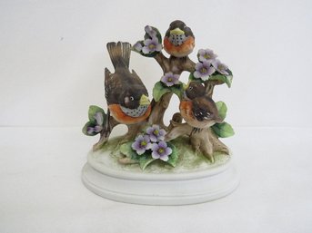 Trio Of Robins Porcelain Figurine