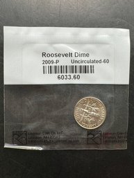 2009-P Uncirculated Roosevelt Dime In Littleton Package