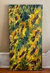 SUNFLOWERS Abstract Painting On Canvas By Arturo Arbogeda Restrepo