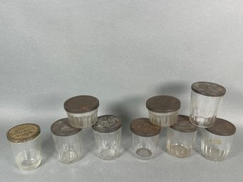Antique Ball Lidded Glass Jars