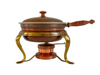 Vintage Copper & Brass Chafing Dish