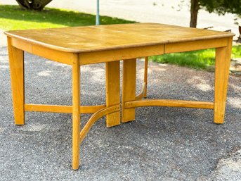 A Rare Art Deco / Modernist Heywood-Wakefield Birch Extending Dining Table In Champagne Finish 1943-1944