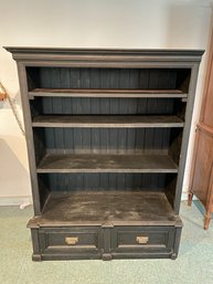 Black Painted Hatch/ Display Cabinet/ Shelve.