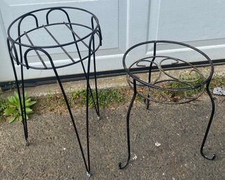 Two Metal Plant Stands