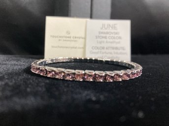 Swarovski Crystal June Light Amethyst New In Box Bracelet