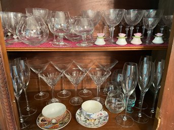 Vintage Glassware And More, Content Of This China Cabinet.