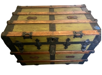 Antique Immigrant Steamer Travel Trunk