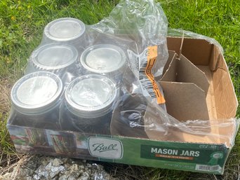 Five New Mason Jars