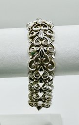 Monet Art Deco Sivertone Bracelet