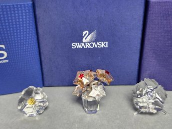 Swarovski Crystal Star Blossoms,  SCS Wild Flower, SCS Amur Flower With Original Boxes