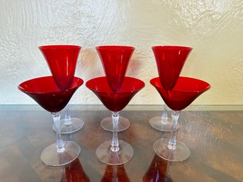 Brilliant Red Stemware