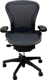 Herman Miller Aeron Office Chair, Black/ Dark Blue