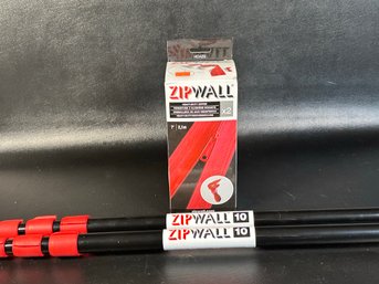 A Zip Wall System With Two Poles & One Zipper/Panel