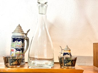 Bar Glasses And Original King Steins Made In West Germany