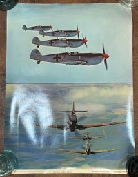 1969 The Battle Of Britain Messerschmitt 109 Nazi Planes & Spitfires Poster