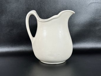 A Vintage White Pitcher By Shenago China Of New Castle, PA