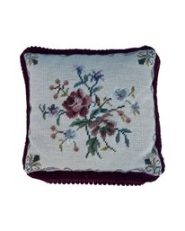 Vintage Needlepoint Pillow - Handmade