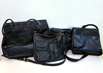 Ladies Black Leather Purses And Bags - Liz Claiborne, Nine West, And More!