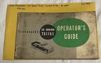 1956 Studebaker 2E Seriers Trucks Operators Guide