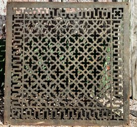 A Vintage Cast Iron Heating Register Grate